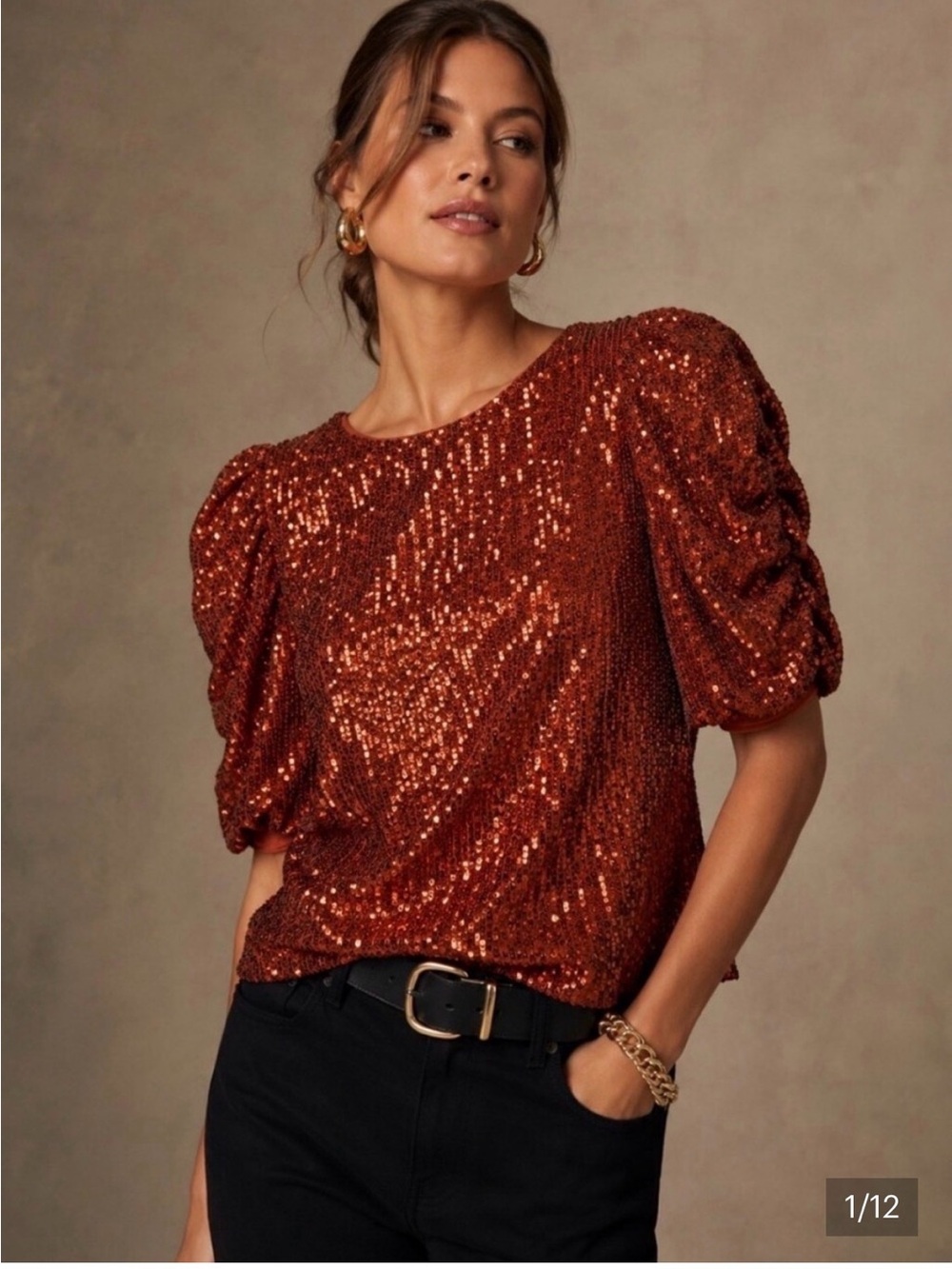 EUC Sequin Anthro Top